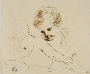 Putto in den Wolken