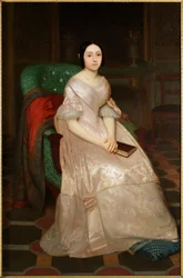 Porträt der Marquise Emilia Negrone Centurione, Gemälde von Giuseppe Frascheri (1809-1886)