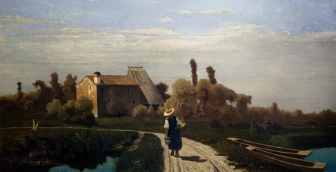 Landschaft auf dem Land, Morgen im Mai