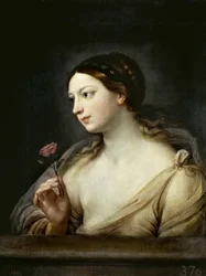 Mädchen mit einer Rose, 1630-1635