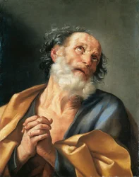Italien, Porträt des weinenden heiligen Petrus