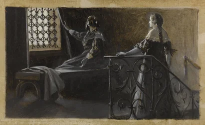 Ethel und die verschleierte Frau, ca. 1889