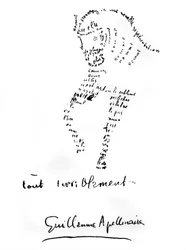 Pferde-Calligramm 1917