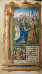 Gedrucktes Stundenbuch Gebrauch von Rom: fol.29v, Die Heimsuchung, 1510