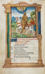 Gedrucktes Stundenbuch Gebrauch von Rom: fol. 6v, Mai Kalenderillustration