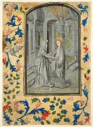 Blatt aus einem Stundenbuch: Verkündigung an die Hirten, ca. 1470-1480