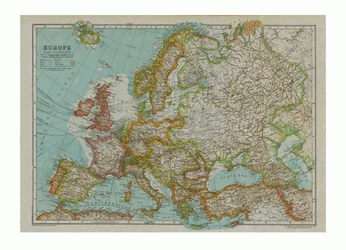 Karte von Europa, ca. 1910