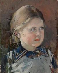 Kopf eines Mädchens, Studie für das Familienporträt von Baron Magnus von Born