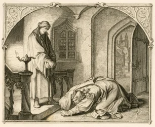 Martin Luther zusammen mit dem Räuber Hans Kohlhase (1500-1540)