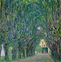 Allee im Park von Schloss Kammer, 1912
