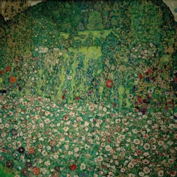 Gartenlandschaft mit Bergkuppe
