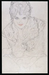 Porträt mit rechter Hand am Kinn