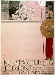 Plakat für die erste Ausstellung der Secession (Theseus und Minotaurus)