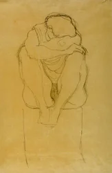 Sitzende Frau