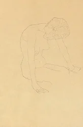 Studie eines weiblichen Aktes, ca. 1908-1909
