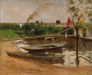 Bootshafen an der Seine, ca. 1891