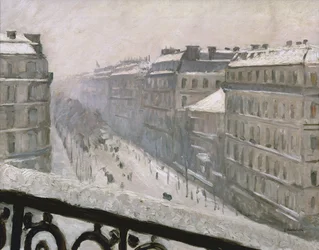 Boulevard Haussmann im Schnee, 1879 oder 1881