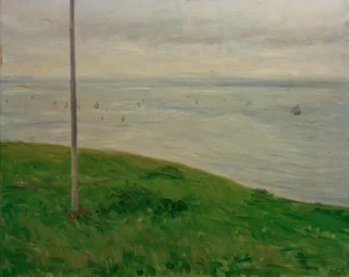 Wiese am Meer, Normandie