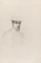Selbstporträt mit Hut, um 1879