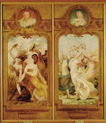 Das Foyer de la Danse mit vier Wandgemälden von Boulanger