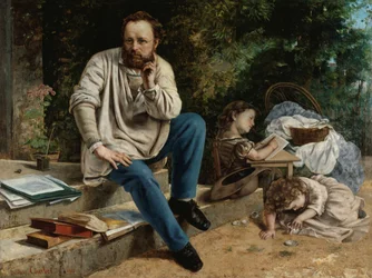 Pierre-Joseph Proudhon 1809-1865 und seine Kinder, 1865