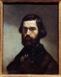 Porträt von Jules Vallès (1832-1885) Schriftsteller, Journalist und Politiker