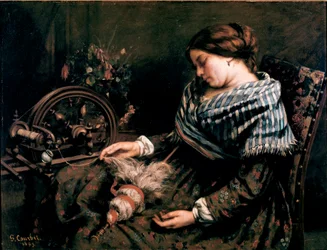 Die schlafende Spinnerin, 1853, 91 x 115 cm, Montpellier, Musée Fabre