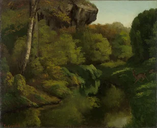Ansicht im Wald von Fontainebleau