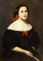 Frau mit einem Fächer, 1861