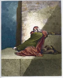 Baruch - Baruch ben Neria - Gravur aus „Die Doré-Bibel“ von Gustave Doré (1832-1883)