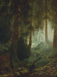 Hirsche in einer Waldlandschaft