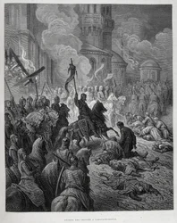 Einzug der Kreuzfahrer in Konstantinopel während des Vierten Kreuzzugs von Gustave Doré