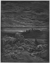 Gustave Doré Bibel: Tod der Söhne Jerubbaals