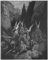 Gustave Doré Bibel: Die Vision der vier Streitwagen