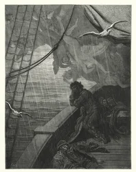 Gustave Doré Illustration für Coleridges Rime of the Ancient Mariner (Gravur)