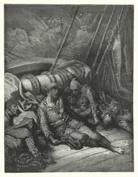 Gustave Doré Illustration für Coleridges Rime of the Ancient Mariner (Gravur)
