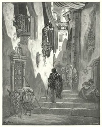 Gustave Dorés Don Quixote: "Er ließ mir eine Anzahl Liebesbriefe zukommen, jeder voller der zärtlichsten Ausdrücke"