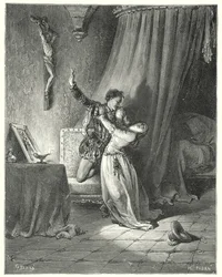 Gustave Dorés Don Quixote: "Ich gehöre dir in diesem Moment, schöne Dorothea: sieh, ich gebe dir hier meine Hand, um dein zu sein"