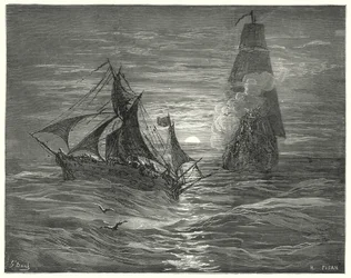 Gustave Dorés Don Quixote: "Sie feuerten zwei Kanonen auf uns ab"