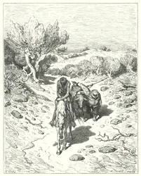 Sie verbrachten diesen Tag und vier weitere danach in solchen Gesprächen (Illustration von Don Quixote)