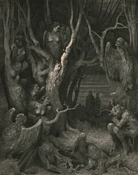 Hier nisten die brutalen Harpyien, ca. 1890
