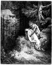 Illustration von Gustave Doré für den Roman Atala von François-René de Chateaubriand, Hachette-Ausgabe 1863