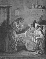 Illustration für Die alte Frau und die zwei Diener, aus 