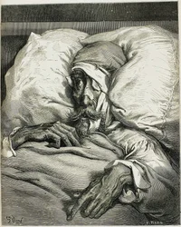 Illustration aus dem Roman „Don Quijote“ von Miguel de Cervantes, 1863.
