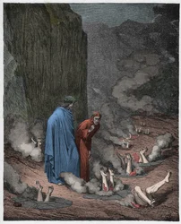 Inferno, Gesang 19: Dante tadelt Papst Nikolaus III.