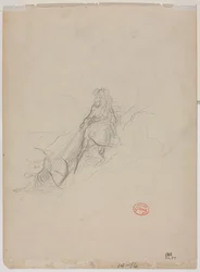 Skizze einer Jagdszene, ca. 1868