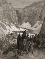Die christliche Armee in den Bergen von Judäa, Illustration aus 