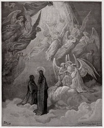 Die Göttliche Komödie, Paradiso, Gesang 20: Die leuchtenden Seelen singen (Illustration von Gustave Doré)