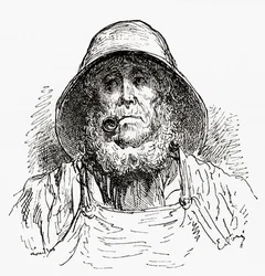 Der Marseiller Seemann, nach einer Zeichnung von Gustave Dore. Aus Leben und Erinnerungen von Gustave Dore, veröffentlicht 1885.