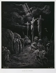 Der Tod Christi am Kreuz, Illustration aus der Dore-Bibel